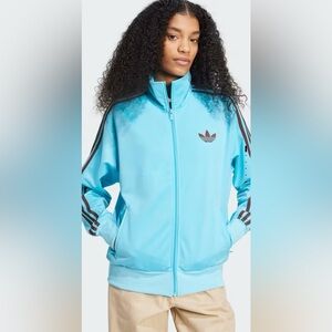 NEW Blue and Brown Adidas Loose Adicolor Firebird Track Jacket